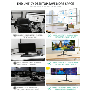 Support d'écran pivotant à mouvement complet DW230-T LCD <span class=keywords><strong>pour</strong></span> écrans de 17 à 27 pouces, support de tablette, support triple ou double <span class=keywords><strong>pour</strong></span> écrans <span class=keywords><strong>PC</strong></span> - Product Image 6