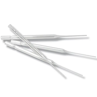 Pipettes de laboratoire en verre borosilicate Pipette Pasteur en verre 150mm avec coton