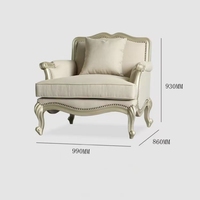 Canapé trois places droit sculpté haut de gamme en tissu de luxe léger de style américain, design du milieu du siècle pour salon