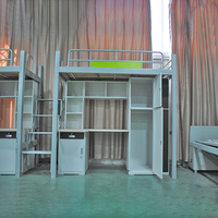 Lits superposés doubles réglables modernes et bureau d'étude avec casier pour dortoir scolaire, hôtel, appartement, meubles de chambre en métal