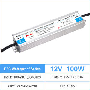 CE/CB/SAA 100W High PF>0.95 <b>LED</b> Strip Light <b>Driver</b> IP67 Waterproof CV <b>LED</b> Power Supply Transformer 100-240V/170-264VAC-DC12V <b>24V</b> - Product Image 4