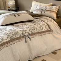 Parure de lit élégante et moderne, très vendue, de qualité supérieure, douce, agréable pour la peau, housse de couette confortable, imprimée, pour la maison, l'hôtel, la chambre à coucher, coton 500TC
