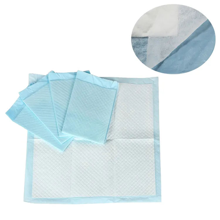 Adulto desechables Pulpa de pelusa Material incontinencia bajo Pad fabricante de enfermería quirúrgica Underpad precio para hombres y mujeres