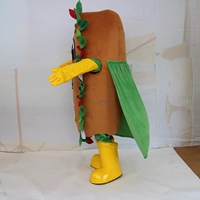 Costume de mascotte personnalisé pour personnage hot-dog, tenue portable pour la promotion de la restauration rapide, idéal pour les événements marketing, expositions et défilés