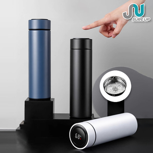 Bouteille d'eau intelligente en acier inoxydable personnalisable de 0,5 L avec isolation thermique de 24 heures, gourde de bureau portable, <span class=keywords><strong>thermos</strong></span> numérique - Product Image 1