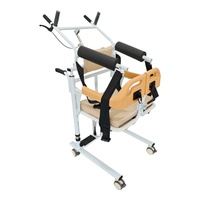 Fauteuil roulant de transfert avec seau de toilette, chaise élévatrice réglable en hauteur pour patient, siège de toilette mobile pour personnes âgées et handicapées en soins infirmiers