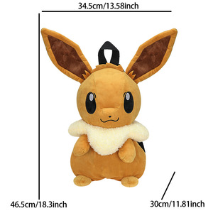 High Quality <strong>Charmander</strong> Plush <strong>Backpacks</strong> Gengar Eevee School <strong>Backpack</strong> Piplup Mimikyu Cartoon Plush <strong>Backpacks</strong> for Kids