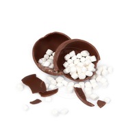 Saint Valentin Sweet Treat Prix d'usine Boule chaude Chocolat au lait solide Bombe remplie de guimauve Chocolat au lait composé foncé
