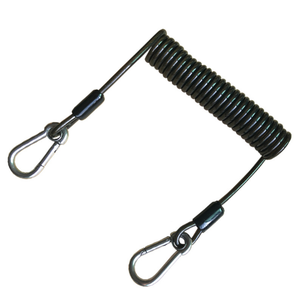 DFR1111 Cuerda Antipérdida para Barcos y Embarcaciones Marítimas, Colorida, con Doble Arnés de Seguridad de Acero Inoxidable, Cordón en Espiral Negro - Product Image 3