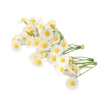 Fleurs artificielles réalistes en soie, mini-têtes de fleurs de camomille et de marguerite, faites à la main, accessoires modernes pour corsage DIY, fausses fleurs