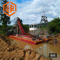Chaîne de godets Diamant 90 Godet Drague en or Machine minière industrielle Navire de dragage utilisé en Tanzanie