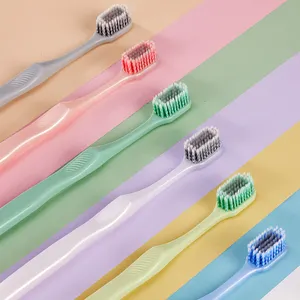 2024 yeni tasarım sakız masaj diş fırçası kömür saman Munal diş fırçası