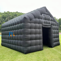 Grande maison gonflable de tente de cube d'Oxford noir de haute qualité portative pour des événements extérieurs de partie