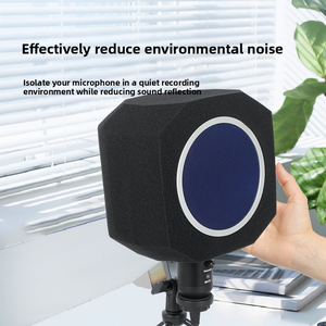 Voxfull DB-02 Écran d'Isolation pour Microphone Mini Studio d'Enregistrement Éponge Absorbant le Son Haute Qualité Anti-Projections Réduction du Bruit - Product Image 4