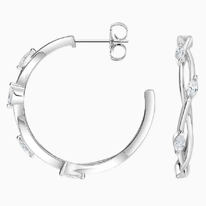 Beautiful Women Diamond <b>Earring</b> Pair Brilliant Radiance Refined Form Offering Elegant Sparkle Timeless Fashion <b>Rhodium</b> Plated - Product Image 4