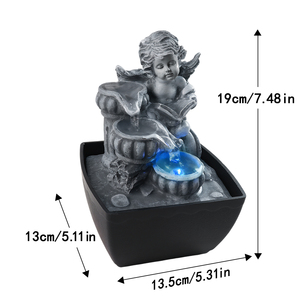 Noi Stock 19cm a tema angelo fontana da tavolo con luci a LED-ideale per chi ama l'arredamento elegante - Product Image 6