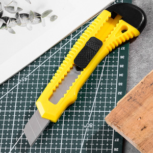 Utility Knife 150mm Stainless Steel Blade Yellow Handle <b>For</b> <b>Box</b> Opening And Crafting - Product Image 2