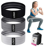 Bande de Résistance en Tissu Noir Dégradé pour Hanches, Jambes et Fessiers – Idéale pour Yoga, Pilates, Étirements, Danse, Entraînement de Force – Personnalisable pour la Maison et la Salle de Sport