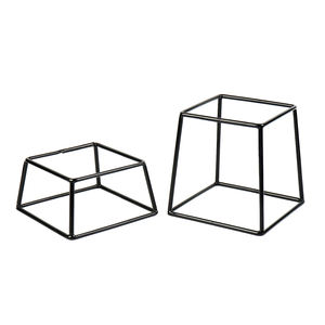 Soporte de exhibición de metal cuadrado negro <span class=keywords><strong>para</strong></span> eventos atendidos y decoraciones de buffet de restaurante - Product Image 1