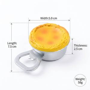Creative Decorative Egg tart Ice Cream Fridge Magnets, Magnetic Resin Fridge Magnets, Custom Fridge Magnets, Bottle Opener - Product Image 4