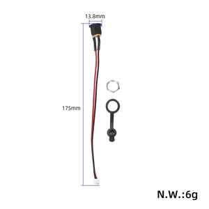 Kit de prise d'alimentation DC2.1 5.5x2.1mm Connecteur DC universel pour vélo électrique scooter étanche 2 broches tête blanche port d'alimentation bricolage pièce de rechange - Product Image 2