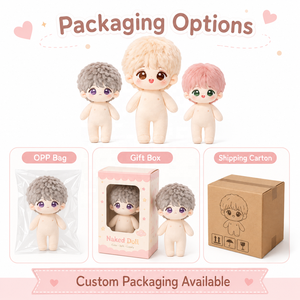 Poupée en peluche personnalisée, douce, sans vêtements, à habiller, poupée en peluche idole personnalisée avec design sur mesure, OEM ODM, cadeau pour fans - Product Image 6