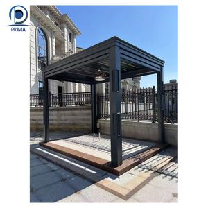 Pergola motorisée automatique en aluminium thermolaqué de haute qualité <span class=keywords><strong>Prima</strong></span>, imperméable, avec panneaux solaires et toit à lames orientables - Product Image 5