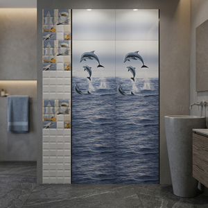 Prix de gros pour les entreprises, exportation, carreaux de mur en céramique 300x600mm, Pologne, marron, 12x24, carreaux de mur de salle de bain, 30x60cm, prix bas - Product Image 6