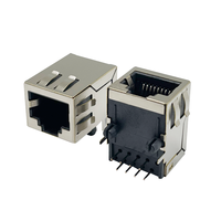 5G 10G réseau métal POE ethernet rj45 connecteur prise magnétique 8 broches smd rj45 connecteur femelle POE + pcb jack rj45 prise modulaire