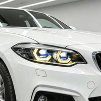 Ensemble de phares LED KGKB pour BMW Série 2 F22 F23 F87 2014-2020, mise à niveau avec double couleur DRL, lentille de projecteur laser, Plug & Play