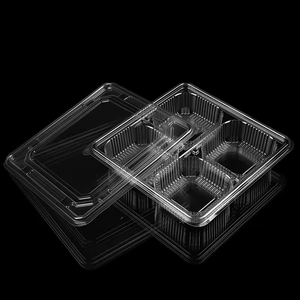 Récipient alimentaire jetable en plastique personnalisé pour desserts biscuits pain boulangerie emballage alimentaire boîte blister à clapet - Product Image 4