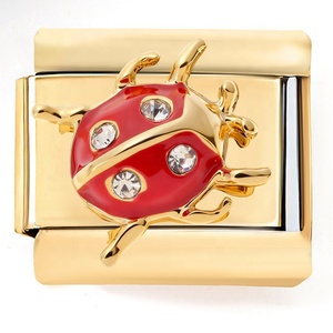 High Quality Gold Plated Stainless Steel Italian Charm <b>Bracelet</b> Fashion DIY Jewelry Couple <b>Bracelet</b> Italian Charm <b>Bracelet</b> - Product Image 4