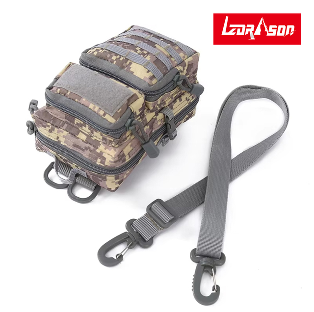 Tactical Mini 3P MOLLE Outdoor Backpack Zipper Large Capacity Mobile Phone Pouch Multifunctional EDC Tool Utility Bag for Day