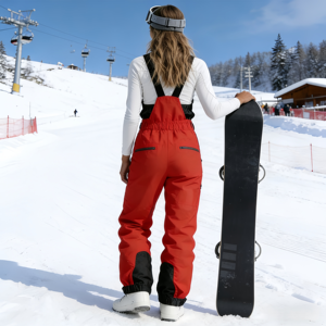 Pantalones de <span class=keywords><strong>Nieve</strong></span> Impermeables para Mujer, Pantalones de Esquí Aislantes y Cortavientos con Tirantes, Overoles de Snowboard para Esquí al Aire Libre - Product Image 3