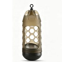 Lovita Brown Cage à appâts de pêche à la carpe en PP, écologique, durable, multi-trous, distributeur de granulés à affouillage rapide, monture d'alimentation pour granulés