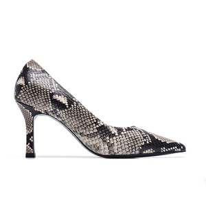 Zapatos de Verano con Estampado Animal y Amortiguación para Mujer, Estilo Clásico con Punta en Pico, Tacones Altos de PU - Product Image 3