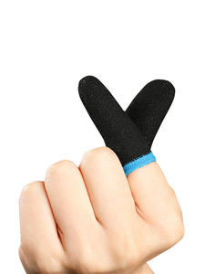 Fundas Económicas <span class=keywords><strong>de</strong></span> Fibra <span class=keywords><strong>de</strong></span> Carbono y Plata para Dedos Pulgares, Antideslizantes para <span class=keywords><strong>Juegos</strong></span> Móviles, Guante para Pantalla Táctil y Joystick para Gaming PUBG - Product Image 4