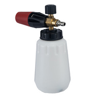 Vente en gros de canons à mousse de nettoyage portables rouge-noir de haute qualité 1L pour nettoyeur haute pression