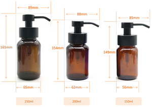 Distributeur de savon en <span class=keywords><strong>verre</strong></span> de haute qualité, bouteille moussante pour le lavage du visage, pompe à mousse vide de 250ml avec boîte personnalisée - Product Image 5