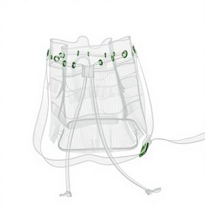 กระเป๋าถือสะพายไหล่ทรงถังใส ลายตัวอักษร น่ารัก แฟชั่น ทันสมัย ใช้ได้ทั้งชายและหญิง วัสดุ TPU สำหรับฤดูร้อนและฤดูใบไม้ผลิ - Product Image 2