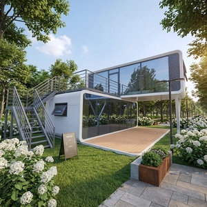 <b>Portable</b> Mobile Tiny Prefabricated Prefab Modular Cabin Container House Hotel Villa Office for Campsite Resort Park - Product Image 4