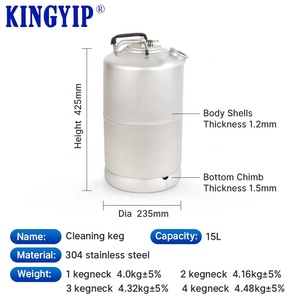Máquina de limpieza de cerveza casera 10L 15L 20L Barril de acero con una dos <span class=keywords><strong>tres</strong></span> cuatro lanzas para una elaboración de cerveza efectiva - Product Image 5