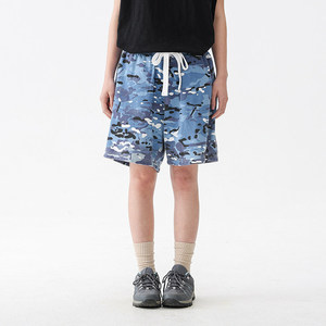 Shorts mi-longs imprimés <span class=keywords><strong>camouflage</strong></span> style rétro américain pour hommes et femmes, décontractés, amples, sportifs, 100% coton, élastiques, vêtements de travail - Product Image 1