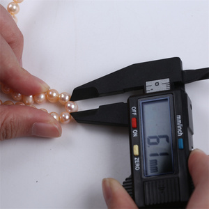 천연 진주 도매 6-7mm 화이트 핑크 보라색 담수 감자 모양 구슬 진주 가닥 - Product Image 6