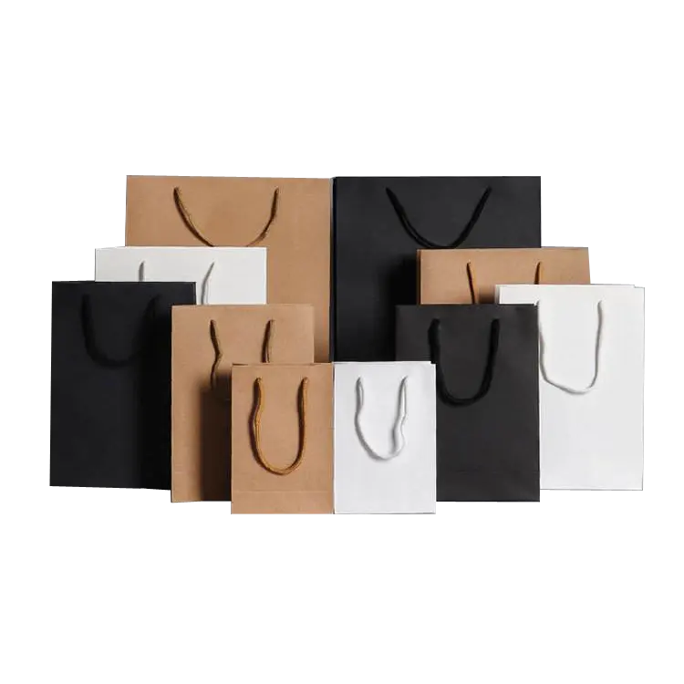 مصنع مخصص حقائب للهدايا التسوق ورقة اللون الناقل حقيبة ورق الكرافت المطبوع أكياس مع شعارك