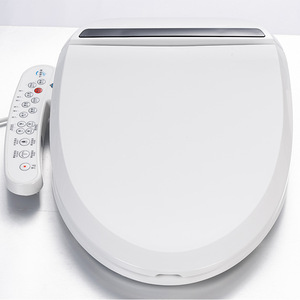 Smart Toilet Seat Round Plastic Automatic Heating Warm Water Washing Function AC Power Source - Product Image 1