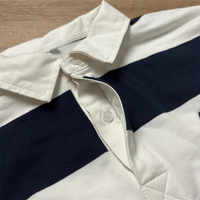 Chemises de golf à manches longues avec logo brodé personnalisé de haute qualité, 100% coton, t-shirt rayé surdimensionné pour hommes