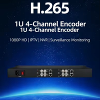 Codificador de Video SDI de 4 Canales 1U, Codificador de Transmisión IP H.265, RTMP, RTSP, SRT, HLS para Transmisión en Vivo, IPTV, Seguridad, NVR