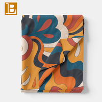 Catalogue gratuit BILU, tissu en voile de coton personnalisé avec impression numérique géométrique de luxe, AB060