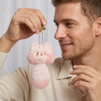 Mini machine à griffes pour peluches, modèles variés, animaux en peluche miniatures, porte-clés en peluche en gros, décoration chat avec grande queue